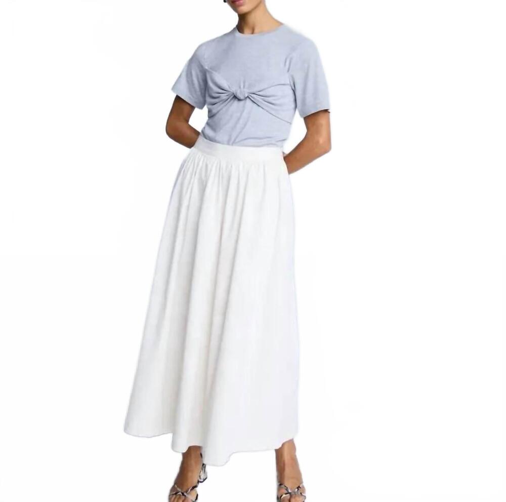NEW ICHI wallis maxi skirt in white